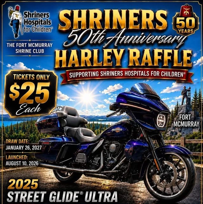 Fort McMurray Shrine Club – Shriners 50th Anniversary Harley Raffle